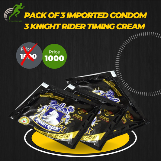 Knight Rider Delay Cream + Condom | 3 Sachet |